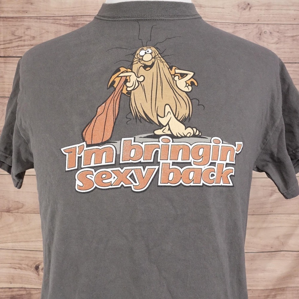 Vintage Hanna-Barbera Shirt M Gray Captain Caveman I'm Bringin Sexy Back T-Shirt